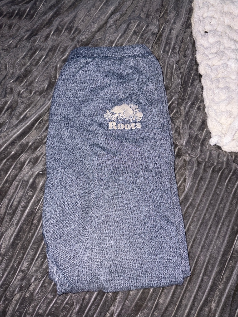 Roots unisex Navy Heather Joggers with Logo